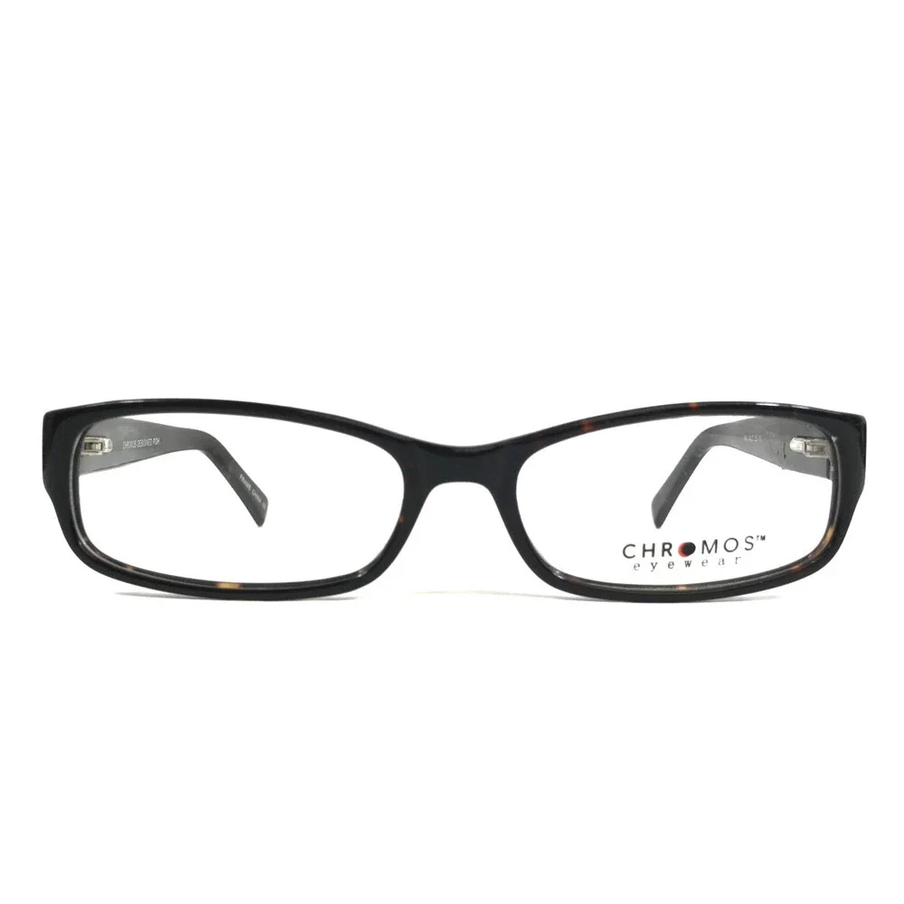 Chromos Eyewear Eyeglasses Frames PGH WALNUT Tortoise Rectangle 52-16-130